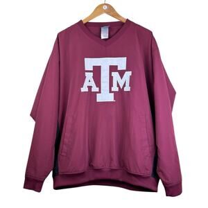 Knights Apparel Maroon Texas A&M Long Sleeve V-Neck Pullover Jacket Pockets